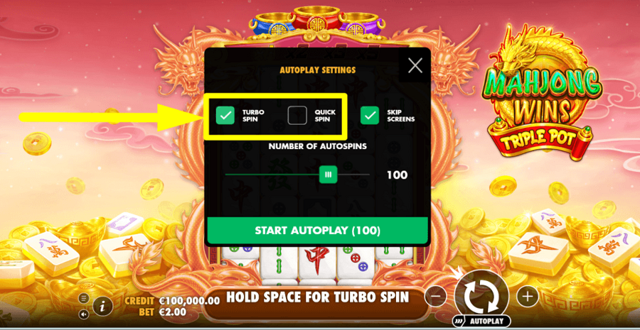 Mahjong Wins Triple Pot Turbo Feature