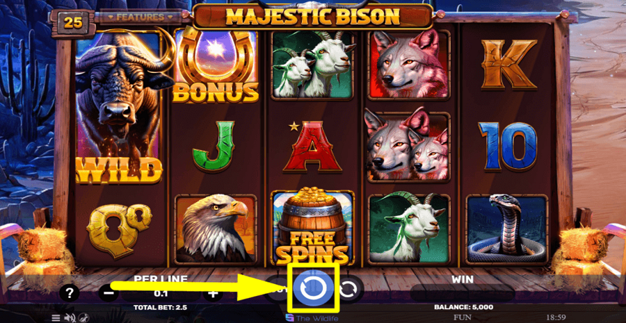 Majestic Bison Spin Button