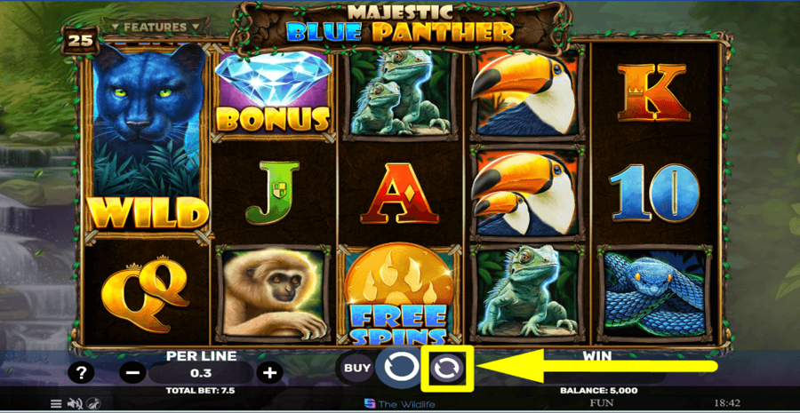 Majestic Blue Panther Autoplay Feature