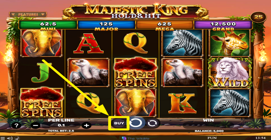 Majestic King Hold And Hit Buy Bonus