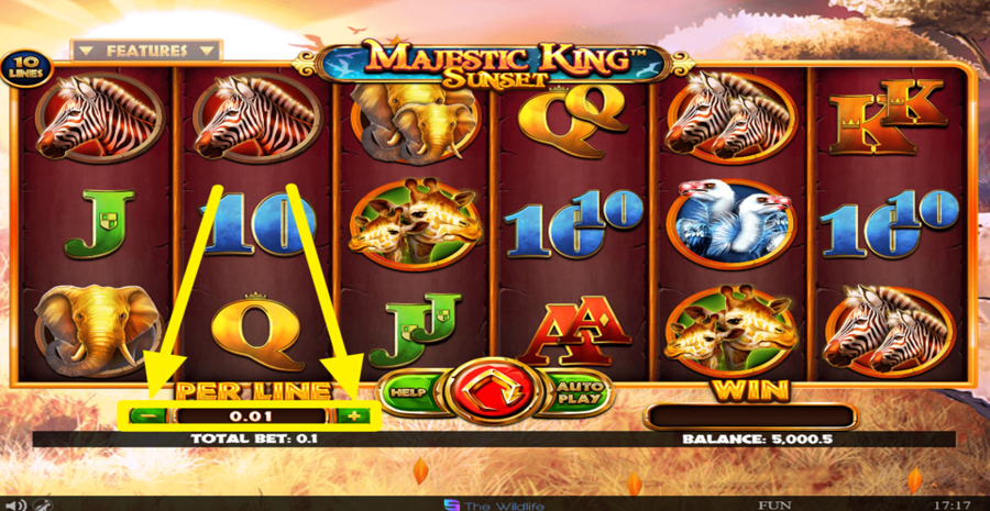 Majestic King Sunset Adjust Bet