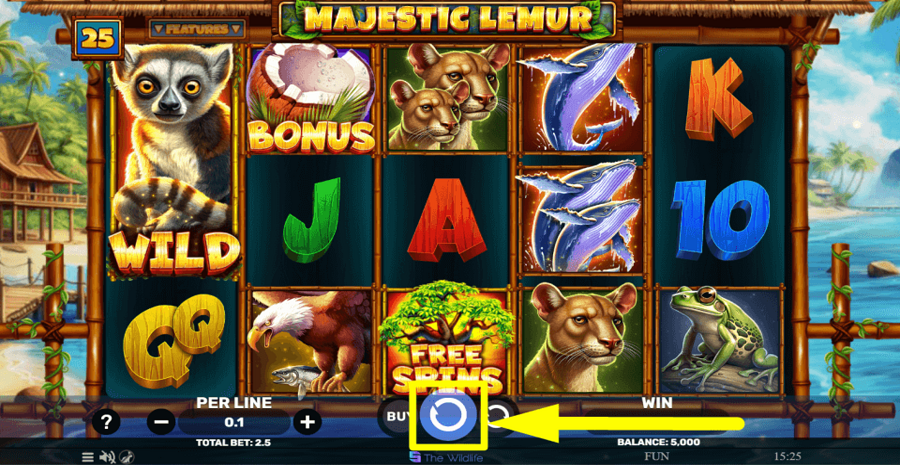 Majestic Lemur Spin Button