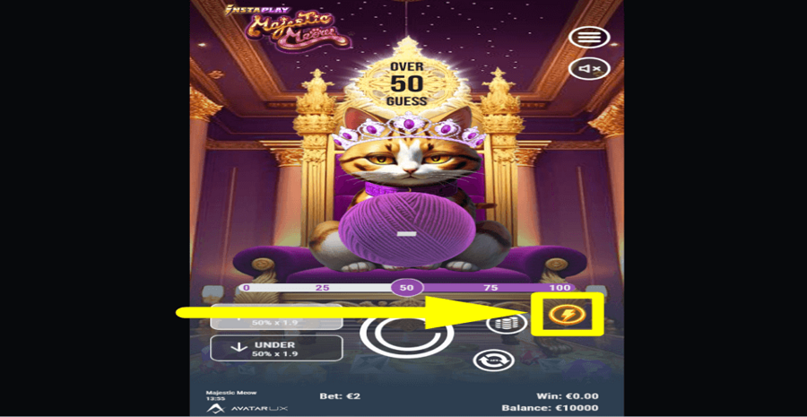 Majestic Meow Fast Play Feature