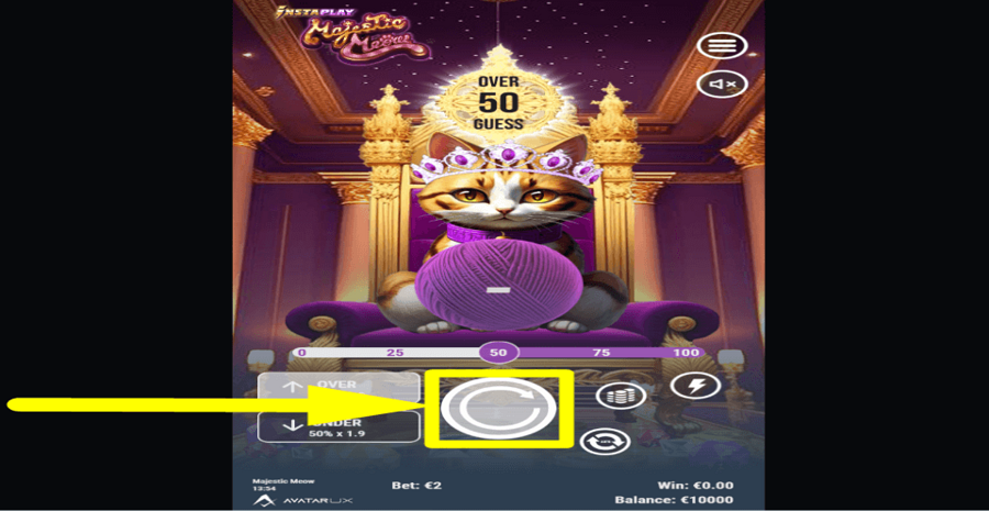 Majestic Meow Spin Button