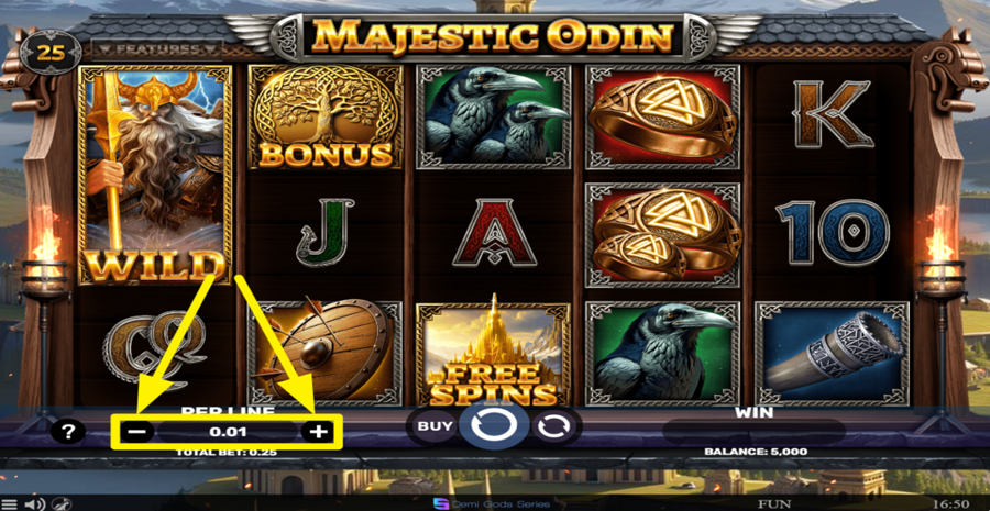 Majestic Odin Adjust Bet