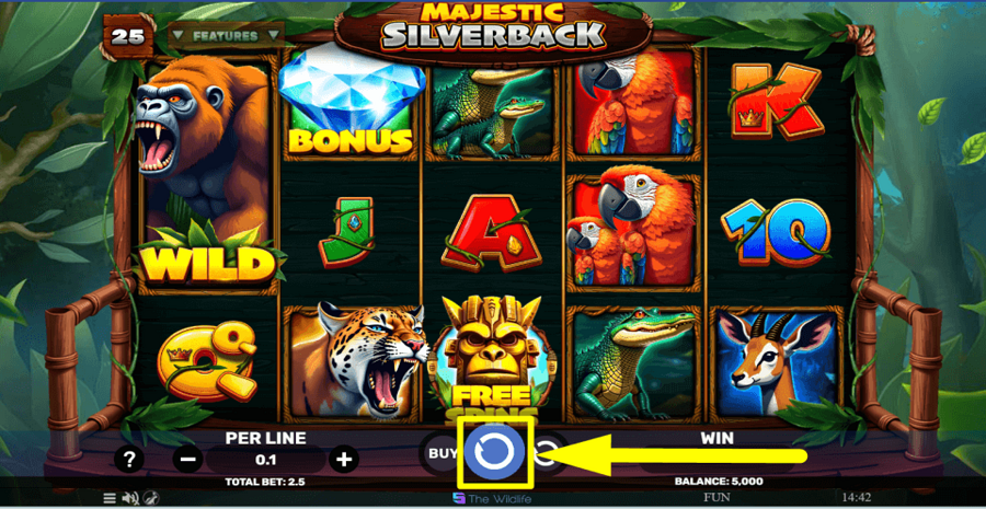 Majestic Silverback Spin Button