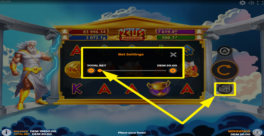 Mancala Gaming Power Of Zeus Adjust Bet