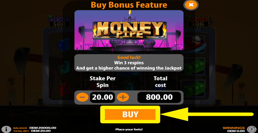 Mancala Money Pipe Bonus Buy