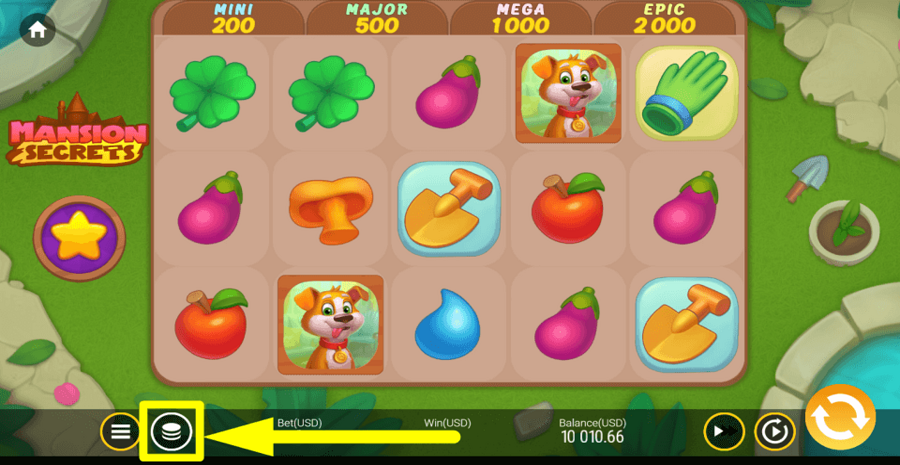 Mansion Secrets Bet Value