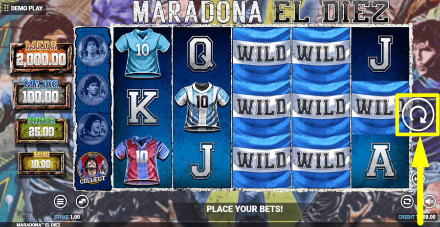 Maradona El Diez Spin Button