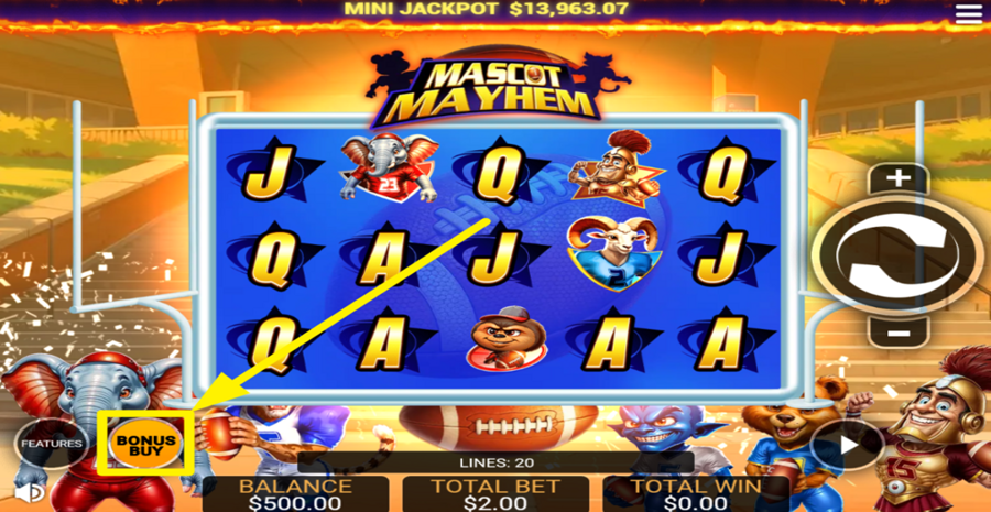 Mascot Mayhem Buy Bonus