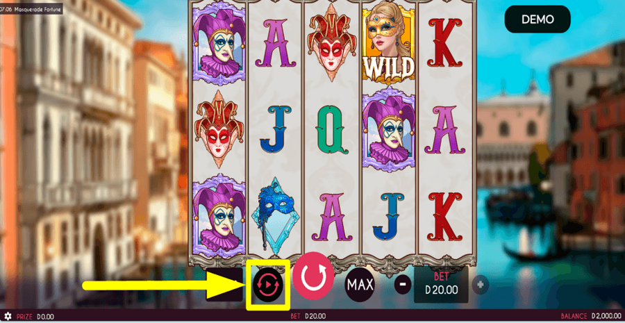 Masquerade Fortune Autoplay Feature