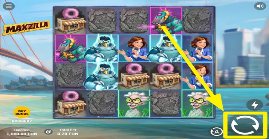 Maxzilla Spin Button