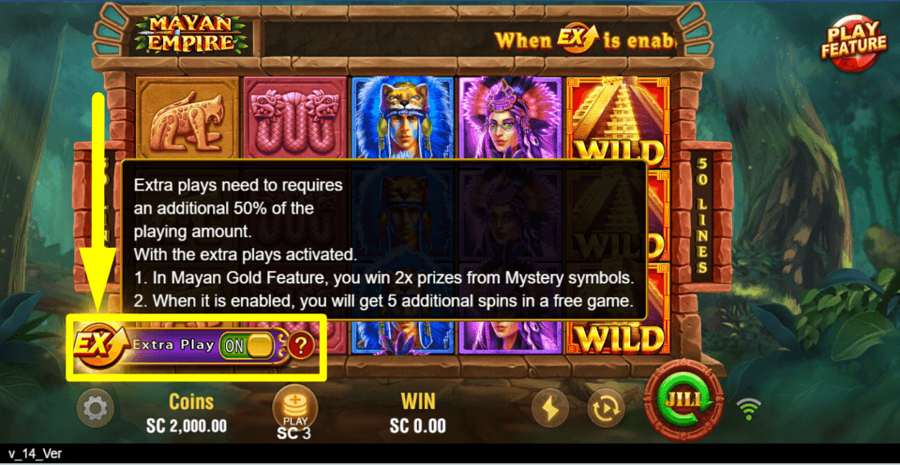 Mayan Empire Hold And Win Extra Play Feature