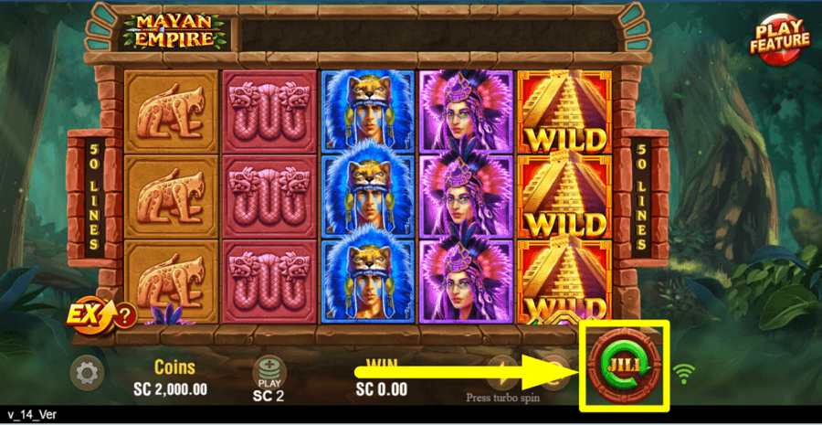 Mayan Empire Hold And Win Spin Button