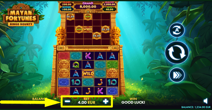 Mayan Fortunes Bingo Bounty Bet Value
