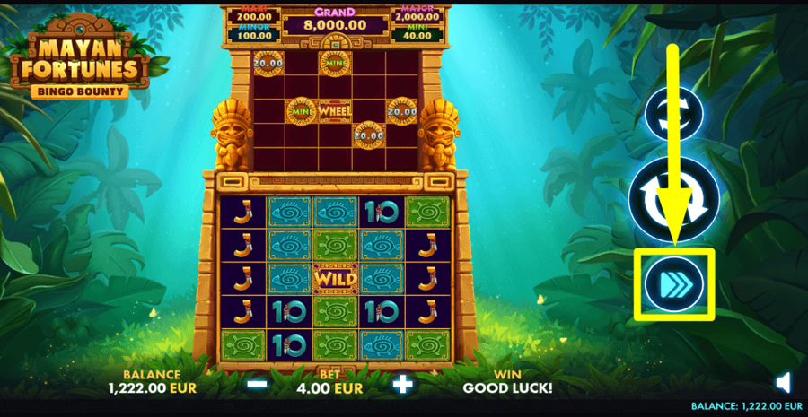 Mayan Fortunes Bingo Bounty Turbo Feature