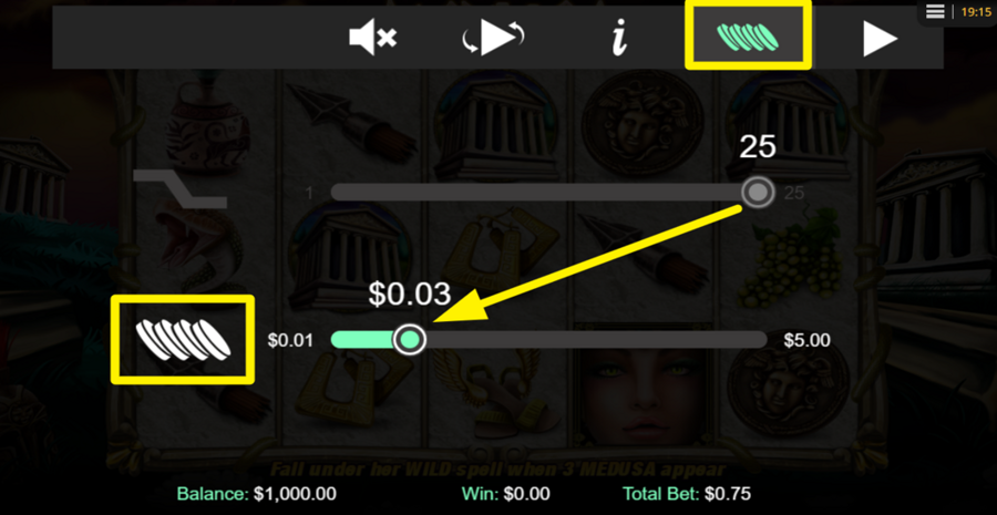 Medusa Adjust Coin Value