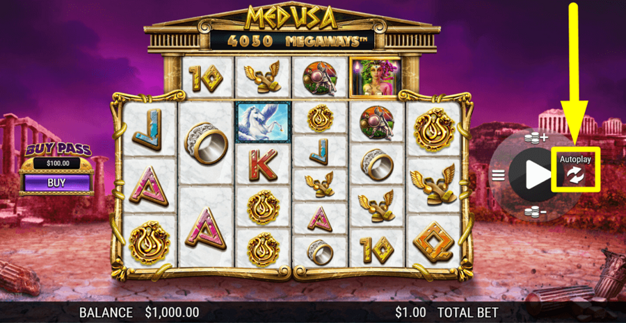 Medusa Megaways Autoplay Feature