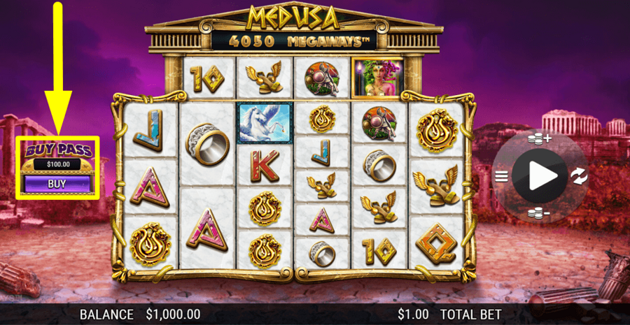 Medusa Megaways Buy Pass Feature