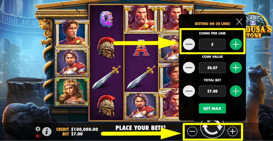 Medusas Stone Coins Per Line Value