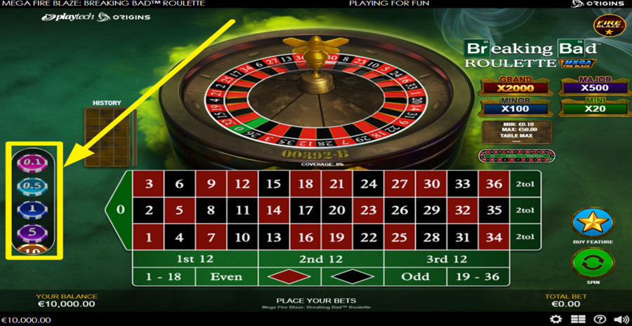 Mega Fire Blaze Breaking Bad Roulette Choose Bet