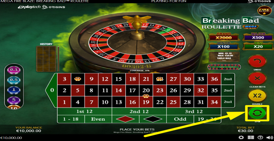 Mega Fire Blaze Breaking Bad Roulette Spin