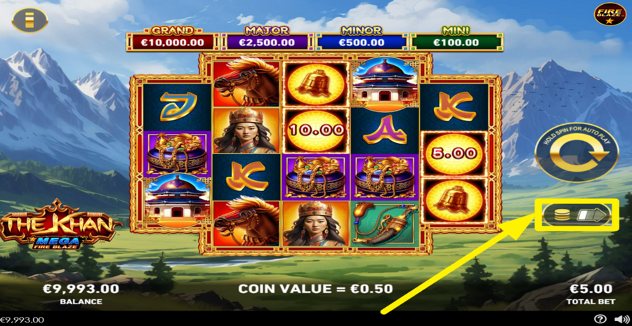 Mega Fire Blaze The Khan Adjust Bet