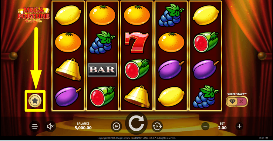 Mega Fortune Hold N Win Buy Feature
