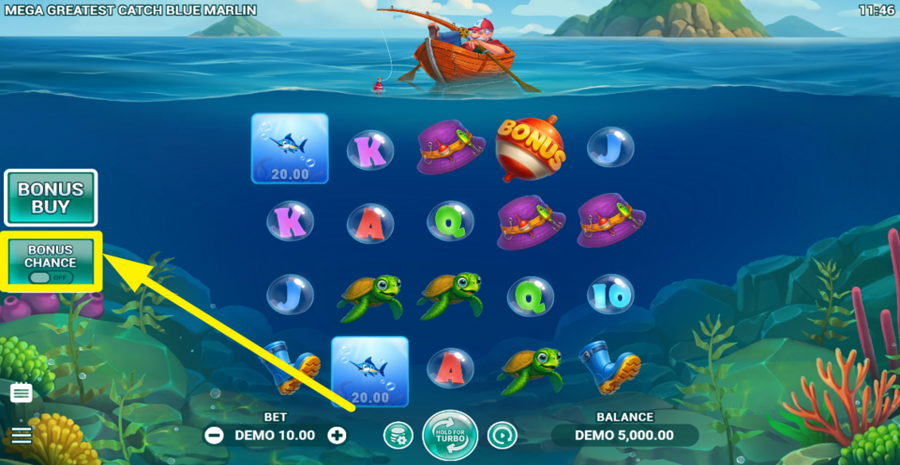 Mega Greatest Catch Blue Marlin Bonus Chance