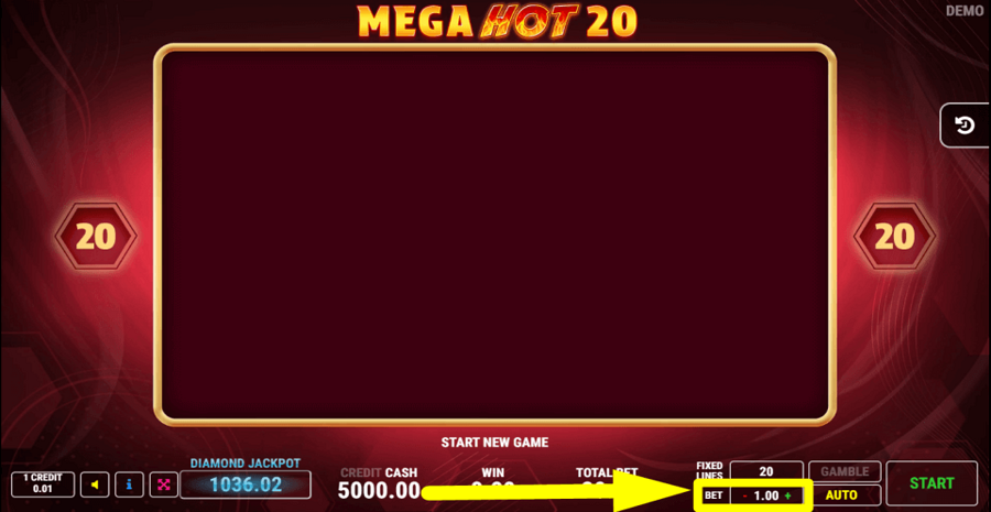 Mega Hot 20 Bet Value