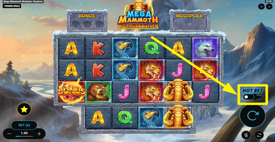 Mega Mammoth Multiplier Mayhem Hot Bet