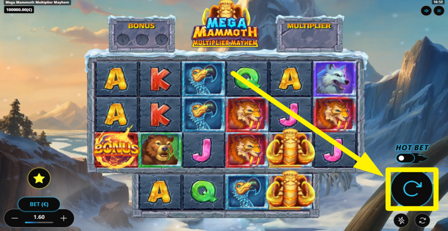 Mega Mammoth Multiplier Mayhem Spin
