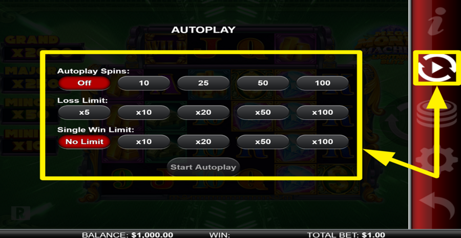 Mega Money Machine Lightning Blitz Autoplay