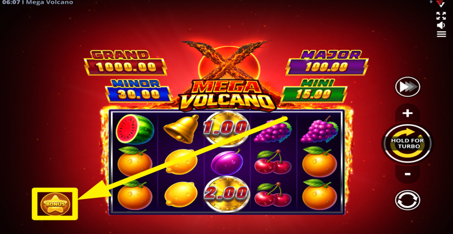 Mega Volcano Running Wins Buy Bonus