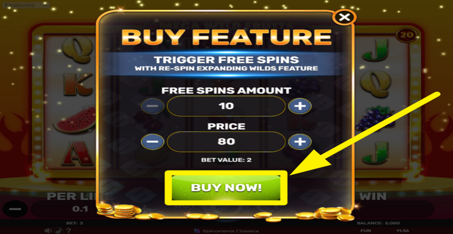 Mega Wild Fruits On Fire Buy Bonus