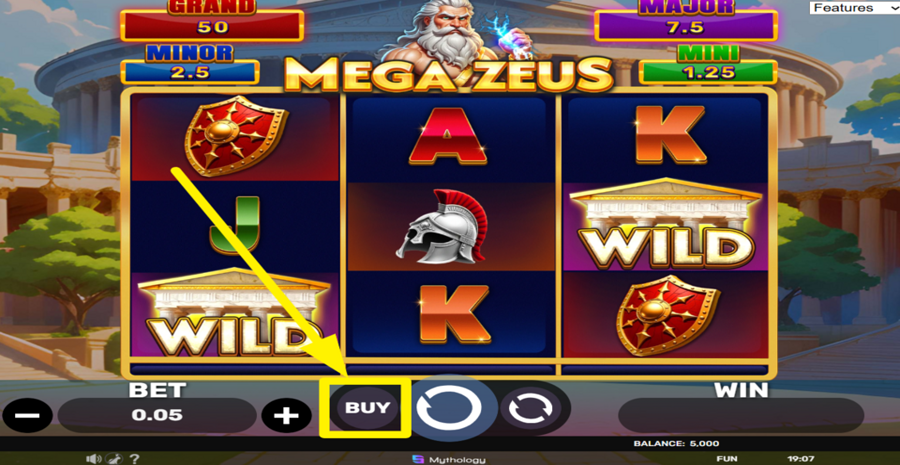 Mega Zeus Hold And Hit 3x3 Buy Bonus