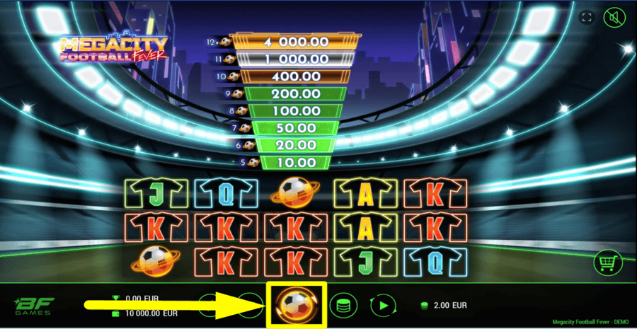 Megacity Football Fever Spin Button