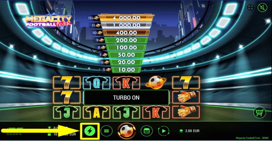 Megacity Football Fever Turbo Feature