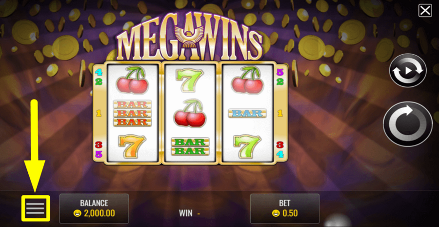 Megawins Game Menu