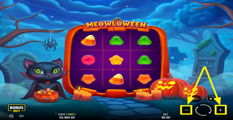 Meowloween Adjust Bet
