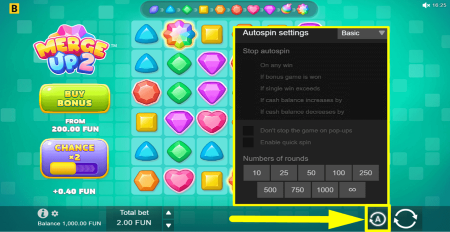 Merge Up 2 Autoplay Feature