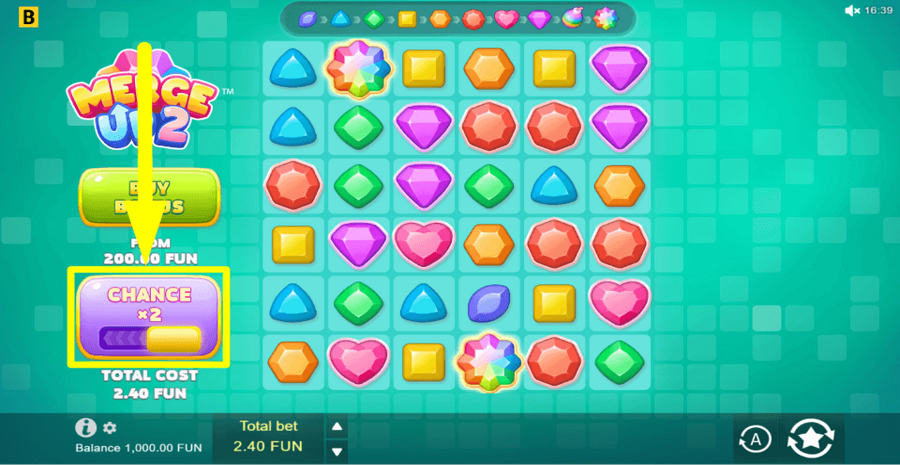 Merge Up 2 Chance Feature