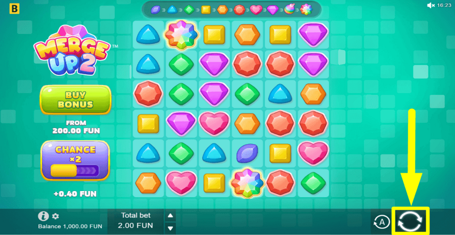 Merge Up 2 Spin Button