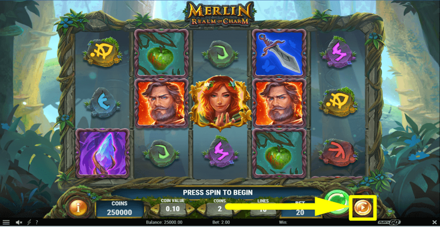 Merlin Realm Of Charm Autoplay Feature