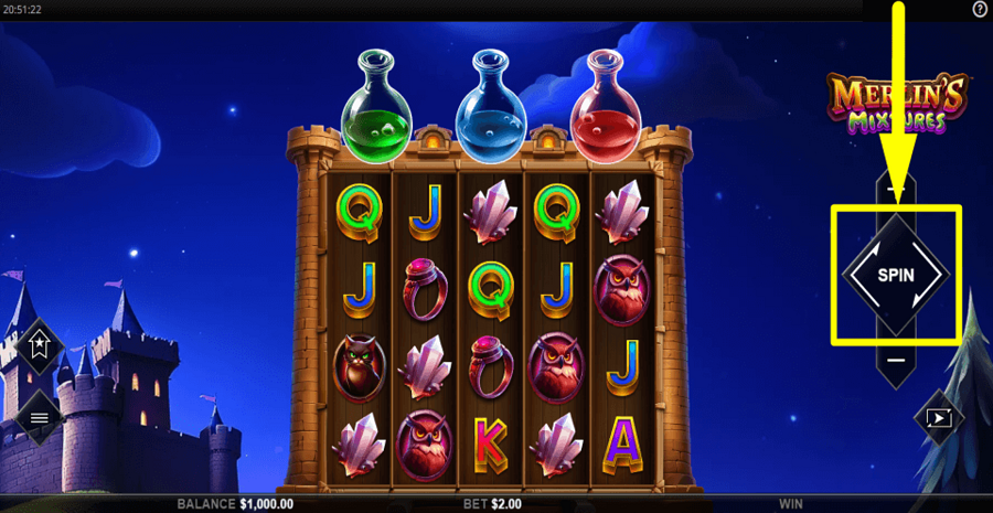 Merlins Mixtures Spin Button