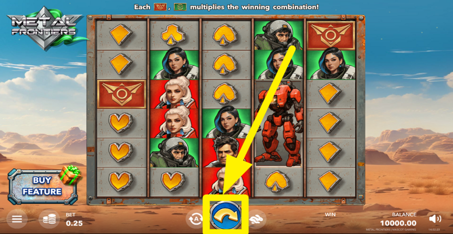 Metal Frontiers Spin Button