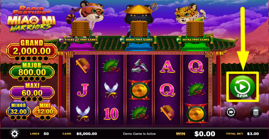 Miao Mi Warriors Spin Button