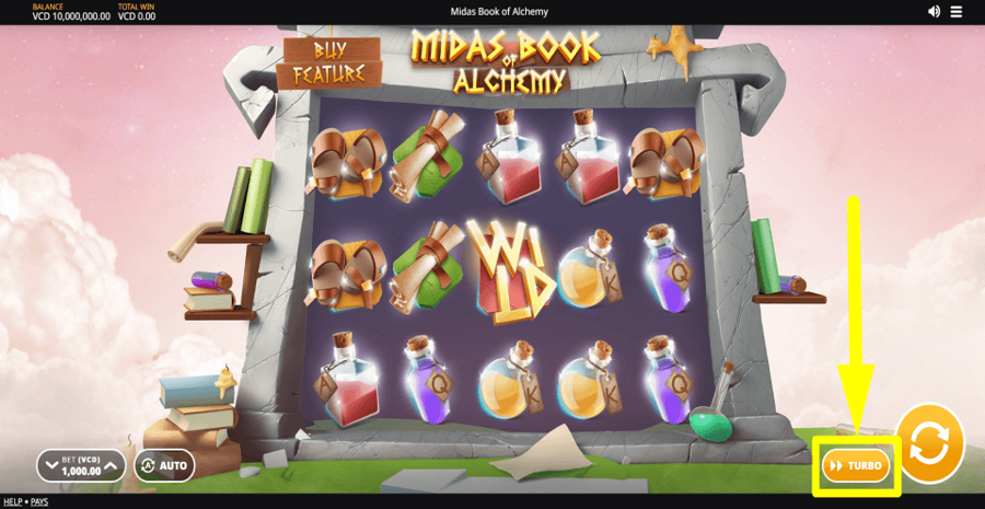 Midas Book Of Alchemy Turbo Feature
