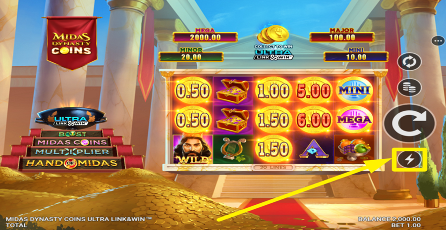 Midas Dynasty Coins Ultra Link And Win Turbo